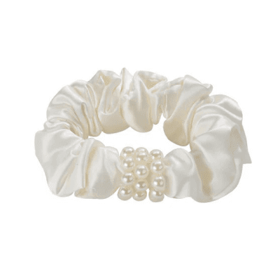 Silk Scrunchies with Pearl